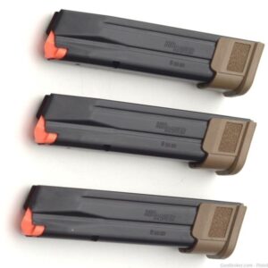 3 Sig P320 X5 X-FIVE DH3 M17X M18 COYOTE TAN 21 round 9mm mag magazine